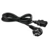 Kabel zasilający | wtyczka kątowa SCHUKO CEE 7/7 (E/F) | IEC C13 | 3x0.75mm2 | Czysta miedź Cu | 2m